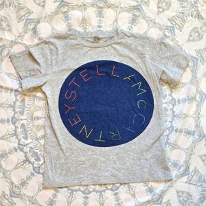 STELLA MCCARTNEY 2020 Collection Grey Melange Rainbow Spellout Tshirt US10 135cm